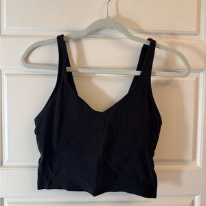 Black Cropped Align Tank Top